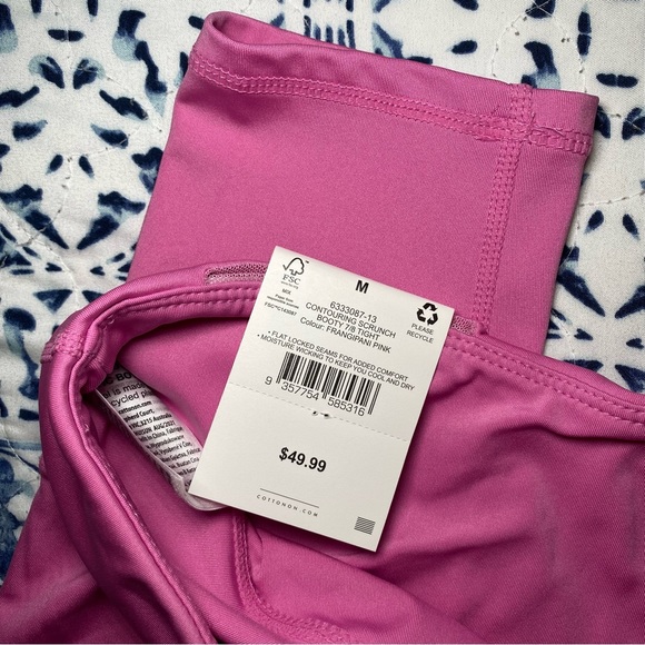 Pink contouring scrunch booty 7/8 tights - Picture 3 of 6